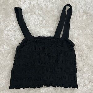 Black textured tank top. Size small.